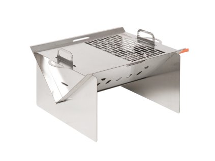 Kempingový plynový BBQ gril, nerezová ocel
