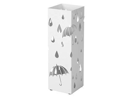 Stojan na deštníky, motiv kapky, bílý, výška 49 cm