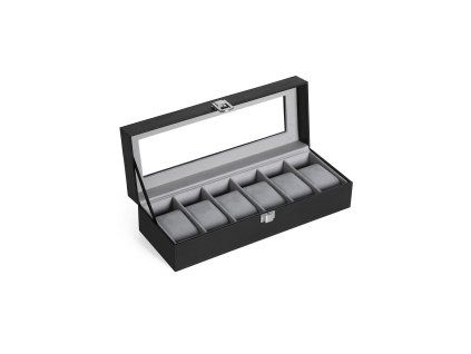 Box na hodinky s 6 přihrádkami
