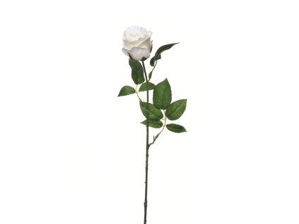 Umělá květina Růže 70 cm, krémová