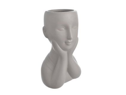 Keramický obal na květiny busta 21 cm