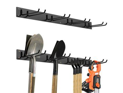 Nástěnný držák zahradního nářadí, nosnost 150 kg