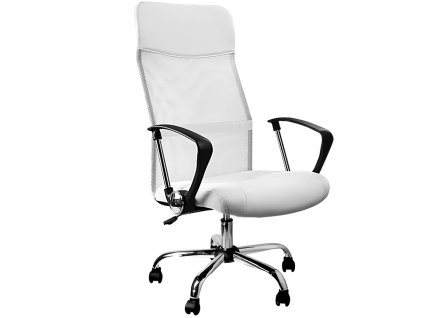 Casaria kancelářská židle Deluxe bílá se síťovinou