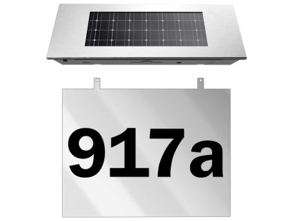 LED solární domovní číslo transparentní