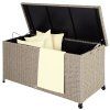 Casaria zahradní úložný box, polyratan, kolečka, 122 x 56 x 61 cm, krémový
