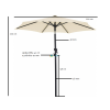 Slunečník béžový průměr 200 cm