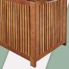 Zahradní úložný box s kolečky a vnitřní plachtou, akátové dřevo 117x52x58,5cm