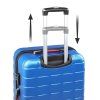 Sada skořepinových kufrů 3-dílná modrá 40 l, 80 l, 105 l