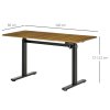 Elektricky motorem výškově nastavitelný kancelářský stůl hnědo-černý 140 x 66 x 72-122 cm