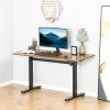 Elektricky motorem výškově nastavitelný kancelářský stůl hnědo-černý 140 x 66 x 72-122 cm