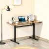 Elektricky motorem výškově nastavitelný kancelářský stůl hnědo-černý 140 x 66 x 72-122 cm