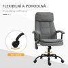 Masážní kancelářská výškově nastavitelná otočná židle, ergonomická, šedá 63 x 70 x 112-121 cm