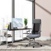 Kancelářská židle ergonomická s opěrkou hlavy, světle šedá+černá 65 x 67 x 119-129 cm