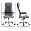 Kancelářská židle ergonomická s opěrkou hlavy, světle šedá+černá 65 x 67 x 119-129 cm