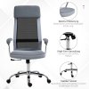 Kancelářská židle ergonomická s opěrkou hlavy, světle šedá+černá 65 x 67 x 119-129 cm