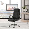 Kancelářská židle s funkcí houpání, ergonomická s opěrkou hlavy, černá 62 x 62 x 110-119 cm