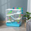 Klec 5-patrová pro malá domácí zvířata s plnou výbavou 59 x 36 x 69 cm