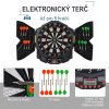 Elektronický terč na šipky s LED displejem vč. 12 šipek, 49 x 55 cm
