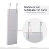 Skříňka na šperky (šperkovnice) se zrcadlem a LED osvětlením, nástěnná / závěsná, bílá,