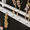 Skříňka na šperky (šperkovnice) se zrcadlem a LED osvětlením, nástěnná / závěsná, bílá,