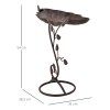 Ptačí koupel / pítko ve tvaru lotosového listu, bronz, výška 54 cm