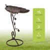 Ptačí koupel / pítko ve tvaru lotosového listu, bronz, výška 54 cm