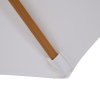 Slunečník Ø 300 cm, jedlové dřevo/bambus/polyester, UV a voděodolný, krémové bílý