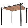 Pergola / altán s nastavitelnou plátěnou střechou (baldachýn) šedo-hnědá 3 x 4 m