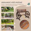 Zahradní designová lavice pro 2 osoby, dřevo masiv, tmavě hnědá, 105,5 x 56 x 79 cm
