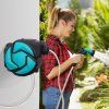 Nástěnný hadicový naviják otočný o 180° s vícenásobnou sprchou a ochranou proti mrazu, plast, zeleno-černý, hadice 10 m