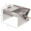 Kempingový plynový BBQ gril, nerezová ocel