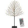 Svítící vnitřní/venkovní LED stromek 220 cm, teplá bílá, dálkové ovládání