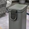 Odpadkový koš s nožním pedálem, obdélníkový, šedý, 5 l