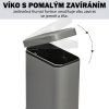Odpadkový koš s nožním pedálem, obdélníkový, šedý, 5 l