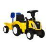 Dětské odrážedlo traktor s přívěsem, žlutá, 91 x 29 x 44 cm