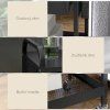 Kuchyňský vozík na kolečkách se zásuvkou a policí, černý, 61 x 32,6 x 58,5 cm