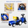 Dětské odrážedlo traktor s přívěsem, modré