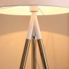 Stojací lampa trojnožka, zlatá-bílá, 144 cm