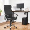 Ergonomická kancelářská židle, látková, černá