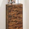 Výklopný botník, rustikální hnědá, 60 x 24 x 120 cm