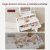 Toaletní kosmetický stolek s LED osvětlením, bílý