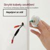 Toaletní kosmetický stolek s LED osvětlením, bílý