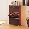 Casaria výklopný botník wenge-černý 115 x 61 x 24 cm