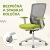 Dětská otočná židle s područkami, zeleno-šedá