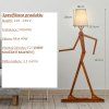 Stojací lampa dřevěný panák, 160 cm