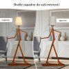 Stojací lampa dřevěný panák, 160 cm