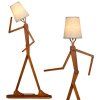 Stojací lampa dřevěný panák, 160 cm