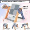 Dětský víceúčelový oboustranný stojan na hraní 6v1 se stoličkou