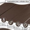Balkonový závěsný stolek čtvercový hnědý, kov/HIPS