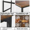 Jídelní sestava 4-dílná rustikální (1 stůl, 1 lavice, 2 židle), černo-hnědá